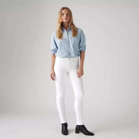 Levi's Women 311 Shaping Skinny Jeans - White - Medium Stretch - Picture 1 of 10